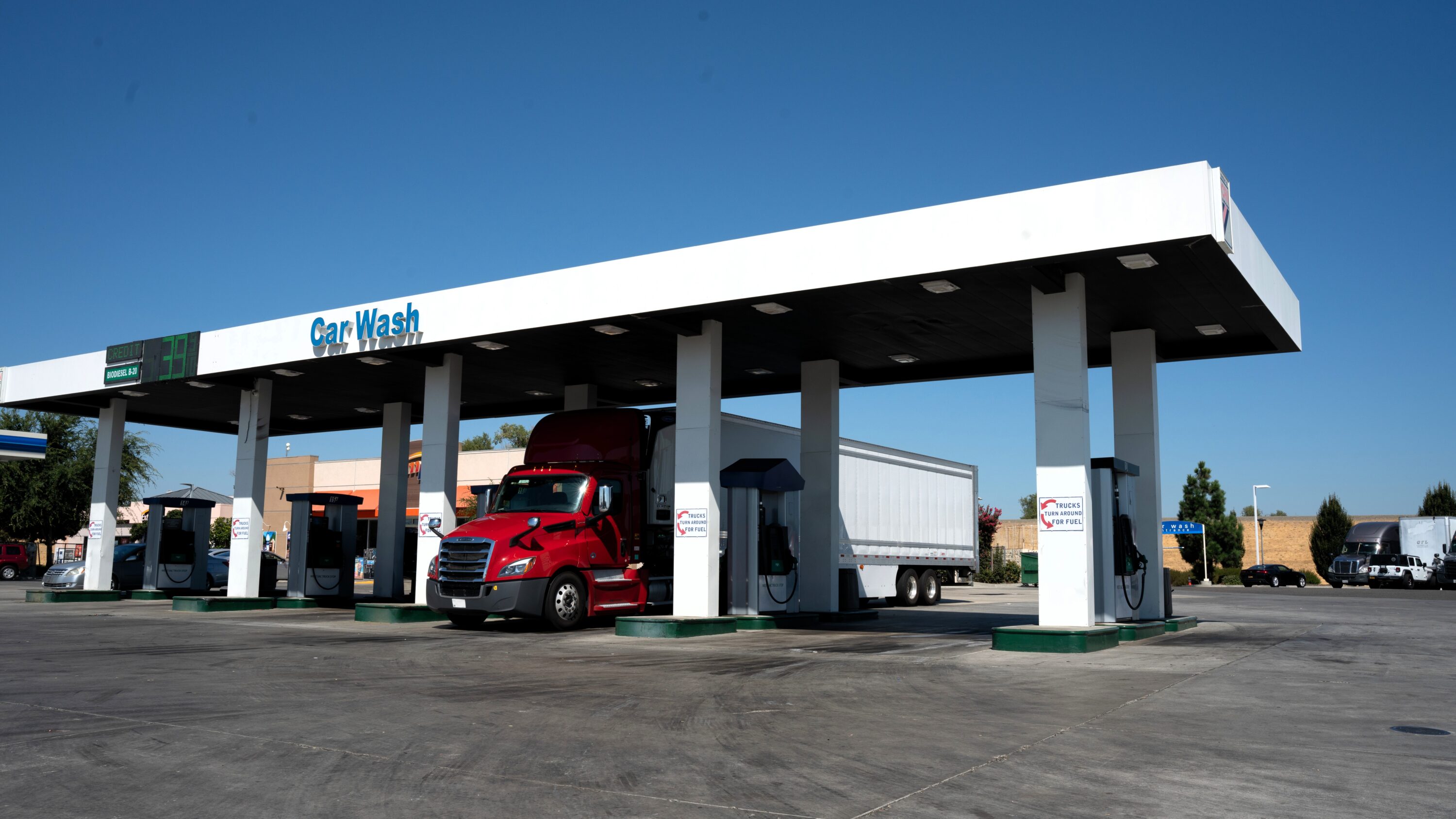 Truck on the gas station